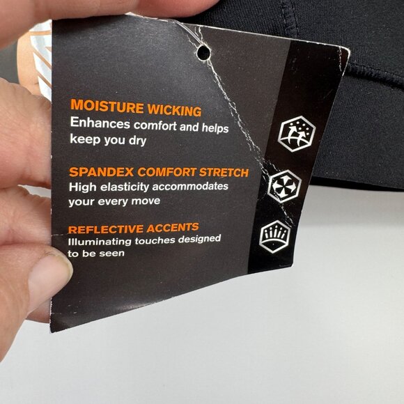 Avia Moisture-Wicking Black Sports Bra XXXL Double Layer With Comfort Elastic Ba - Picture 5 of 7